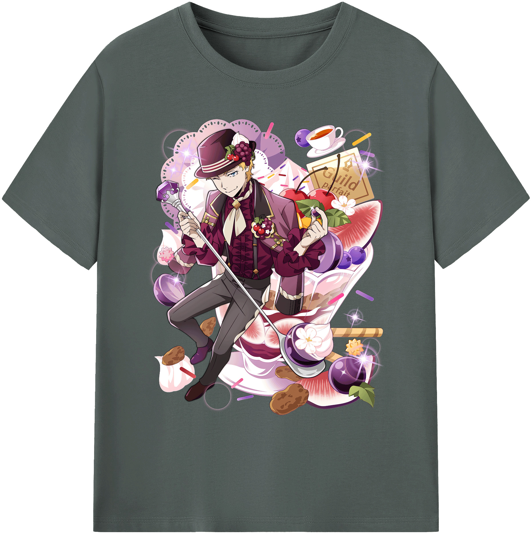 （画像用） 文豪ストレイドッグス Bungo Stray Dogs 綿100％ メンズ半袖Tシャツ｜肌触りやわらか＆通気性